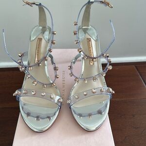 Sophia Webster Rosalind Silver Gem Mid Sandal